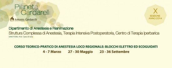 Pianeta Cardarelli X Edizione Anno 2014 - Corso Teorico-Pratico di Anestesia loco-regionale: blocchi elettro ed ecoguidati