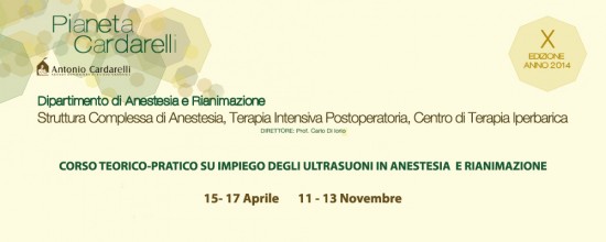 Pianeta Cardarelli X Edizione Anno 2014 - Corso Teorico-Pratico su impiego degli ultrasuoni in anestesia e rianimazione Pianeta Cardarelli X Edizione Anno 2014 - Corso Teorico-Pratico su impiego degli ultrasuoni in anestesia e rianimazione