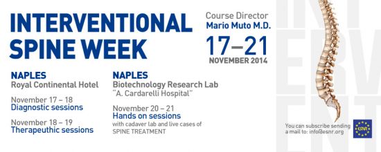Interventional Spine Week of the ESNR Interventional Spine Week of the ESNR